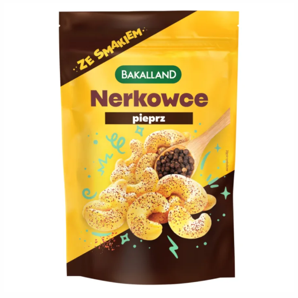 Przekąski Bakalland Orzechy nerkowca prażone Pieprz 170 g