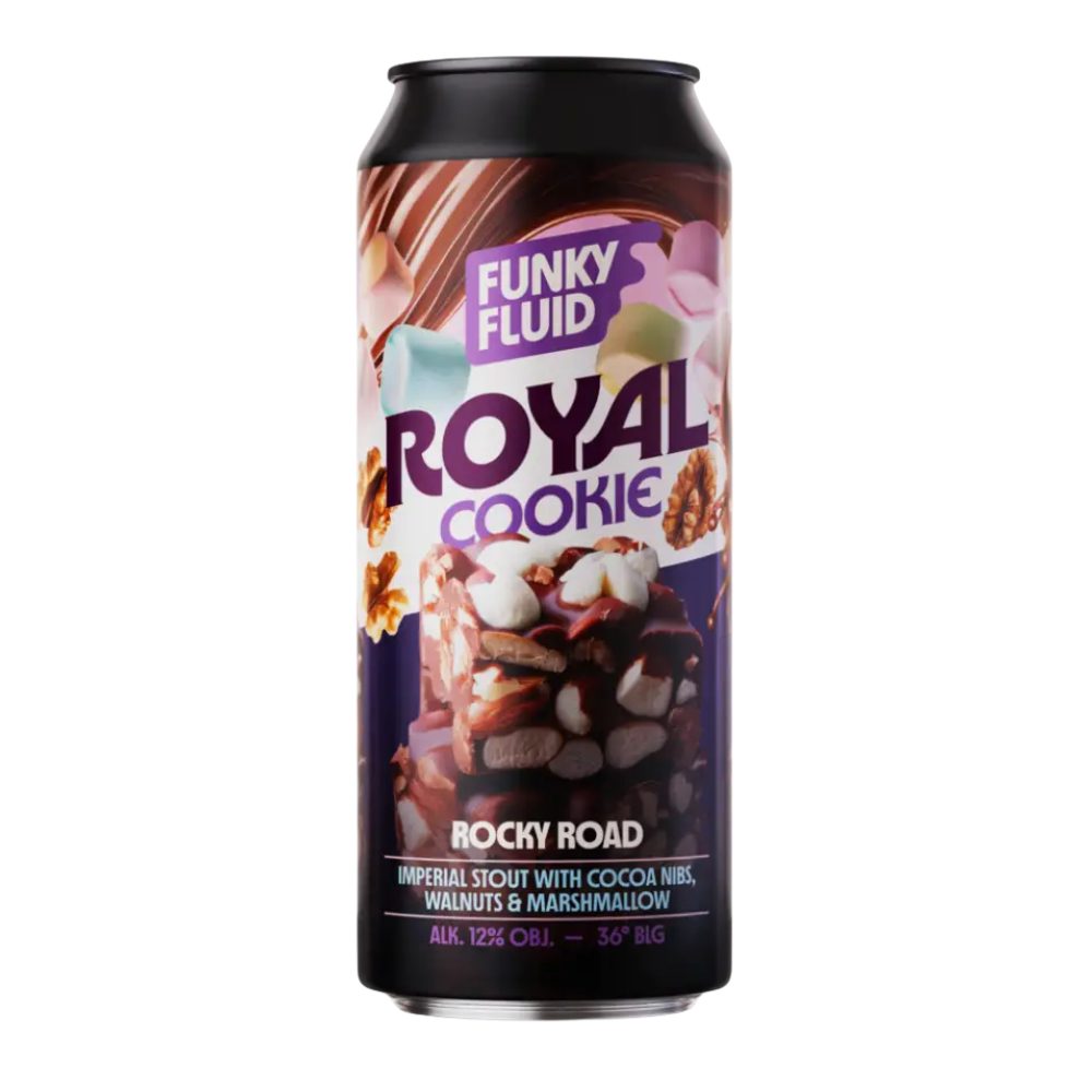 Piwo Funky Fluid Royal Cookie Rocky Road 12% 500 ml puszka