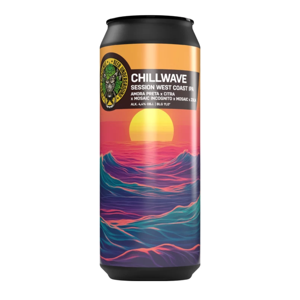 Piwo Piwne Podziemie Chillwave - Session West Coast IPA 4,4% 500 ml puszka