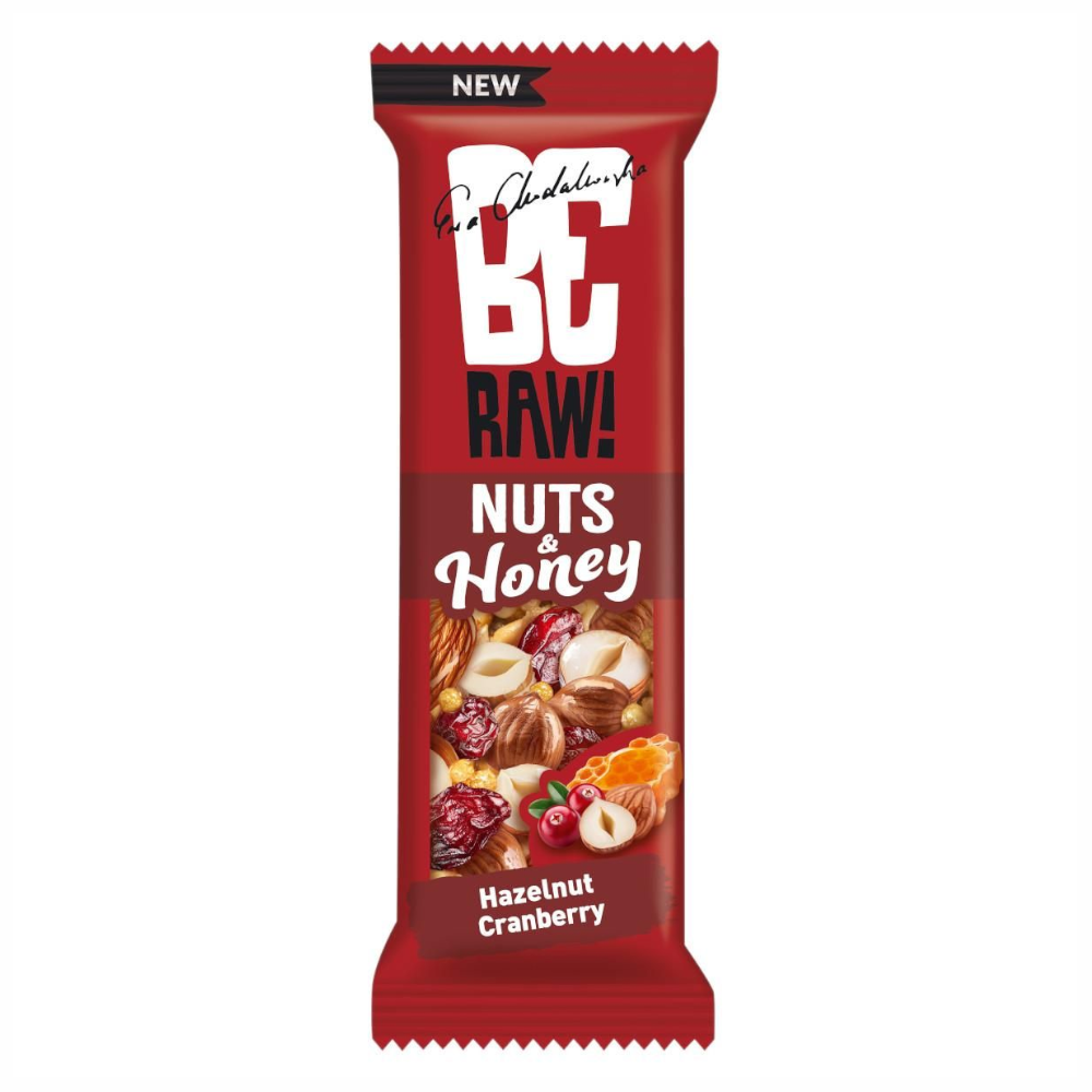 Baton BeRAW! Baton Nuts & Honey Żurawina & Orzech laskowy 30 g