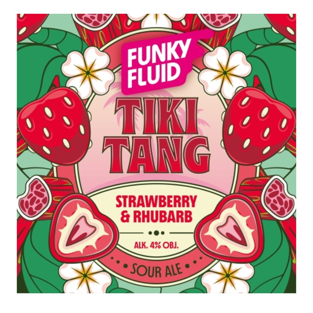 Piwo Funky Fluid Tiki Tang Strawberry & Rhubarb Sour Ale 4% 500 ml puszka