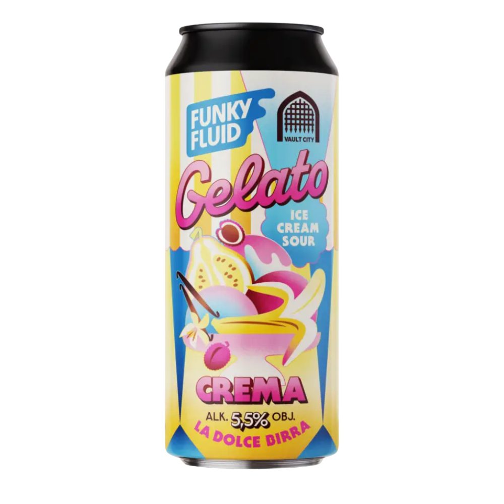 Piwo Funky Fluid Gelato Crema Ice Cream Sour 5,5% 500 ml puszka