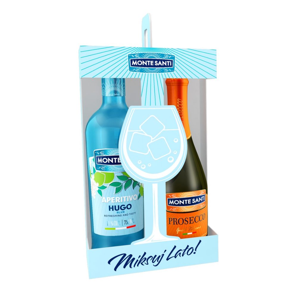 Zestaw Miksuj Lato Blue: Monte Santi Hugo + Prosecco 11% 1500  ml