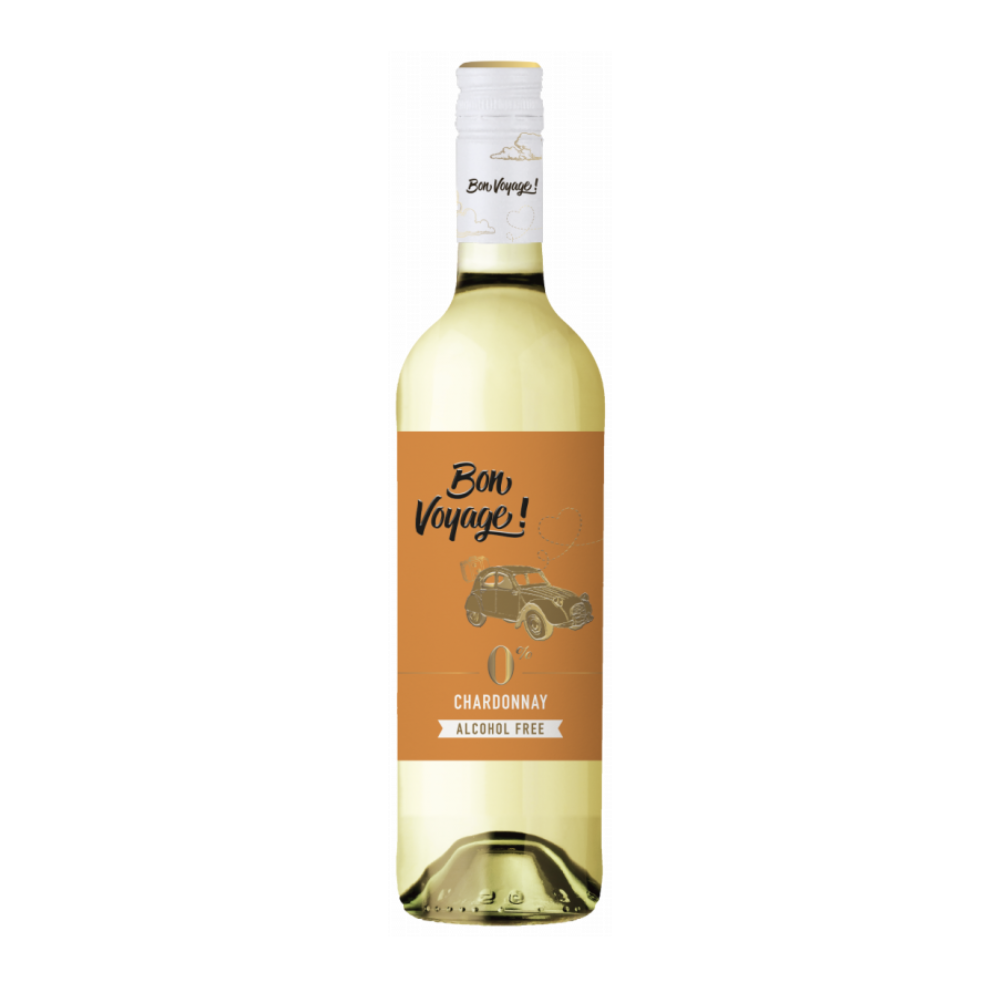 Wino Bon Voyage Chardonnay 0% białe półwytrawne 750 ml