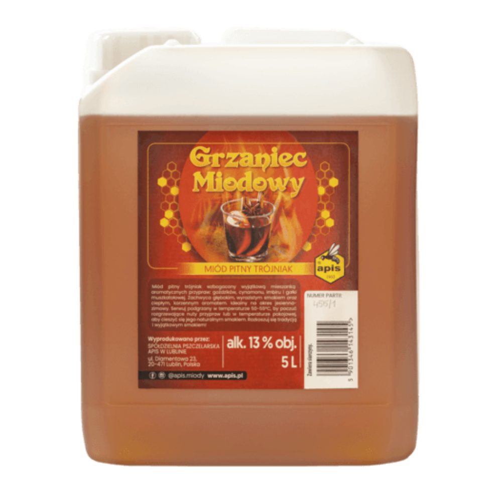 Miód Pitny Apis Grzaniec miodowy 13% 5000 ml