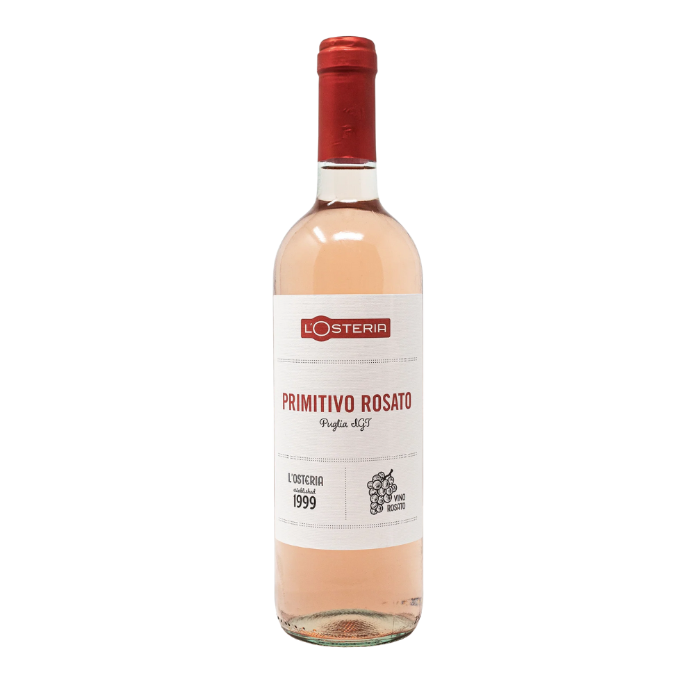 Wino L'Osteria Primitivo Primitivo Rosato di  Puglia IGT 12% różowe wytrawne 750 ml