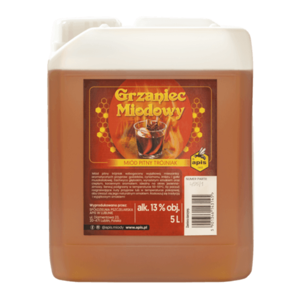 Miód Pitny Apis Grzaniec miodowy 13% 5000 ml