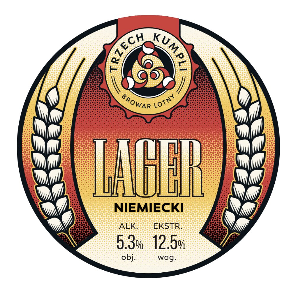 Piwo Trzech Kumpli Lager Niemiecki 5,3% 30 L Keg