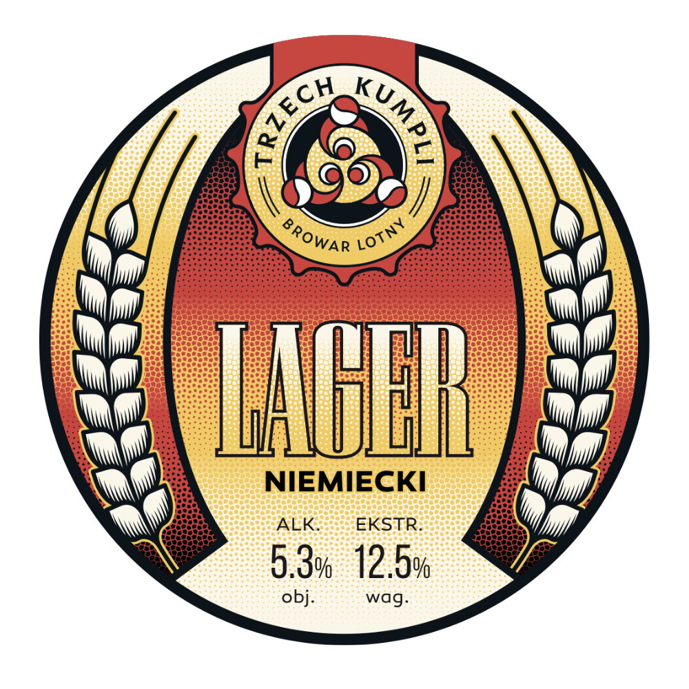 Piwo Trzech Kumpli Lager Niemiecki 5,3% 30 L Keg