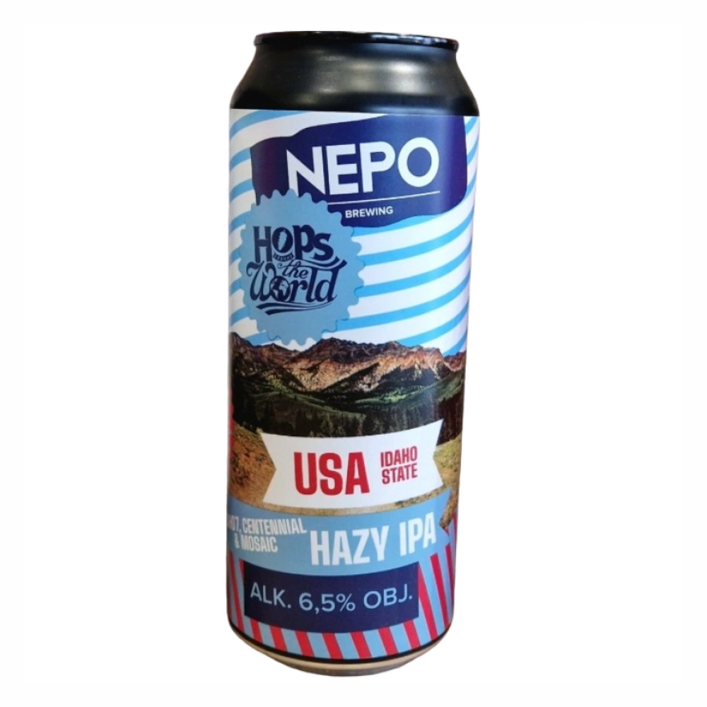 Piwo Nepomucen Hops Around The World - USA Idaho State Hazy IPA 6,5% 500 ml puszka