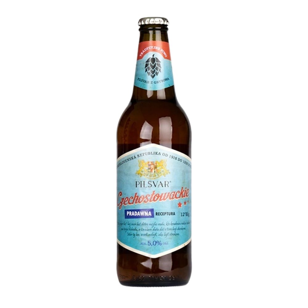 Piwo Grybów Pilsvar Czechosłowackie 5% 500 ml