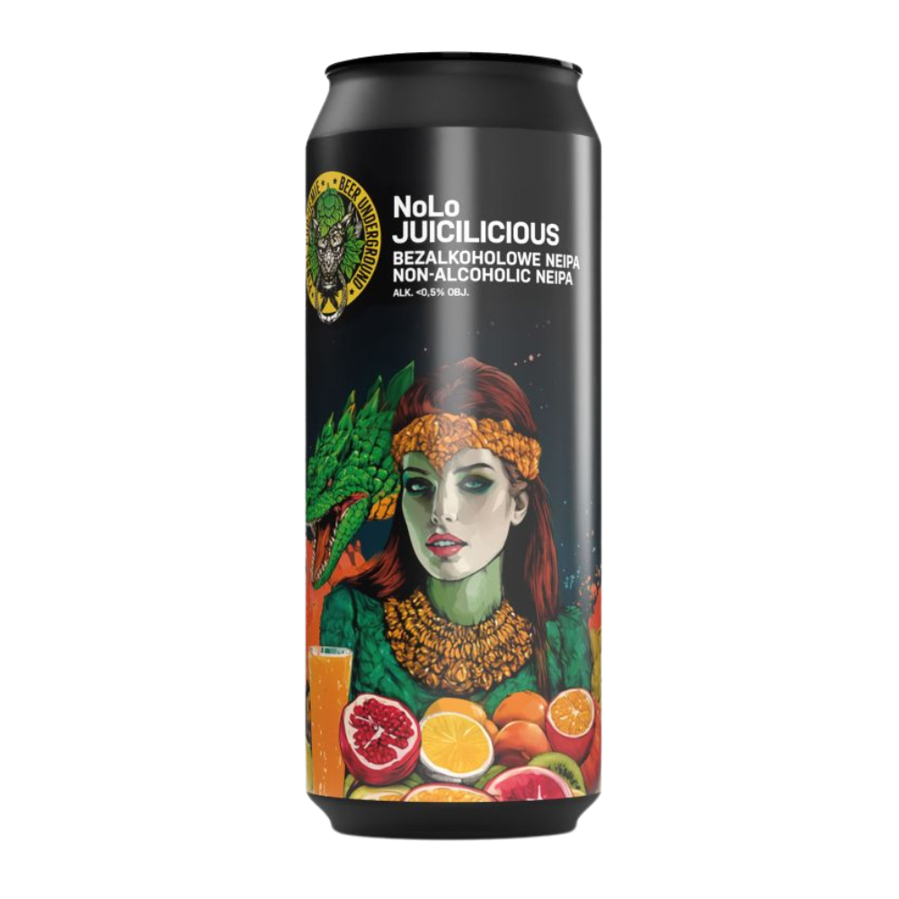 Piwo Piwne Podziemie NoLo Juicilicious NEIPA 0,5% 500 ml  puszka