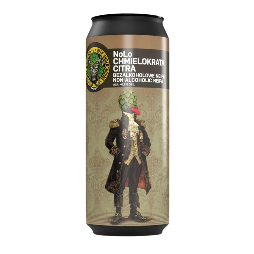 Piwne Podziemie NoLo Chmielokrata Citra NEIPA 0,5% 500 ml Puszka