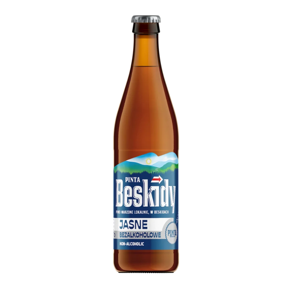 Piwo Pinta Beskidy Jasne Bezalkoholowe 0,5% 500 ml