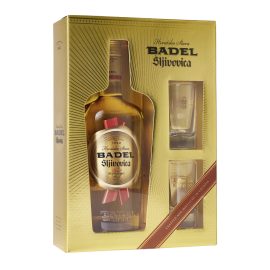 Brandy Badel Śliwowica 40% 700 ml  + 2 szklanki