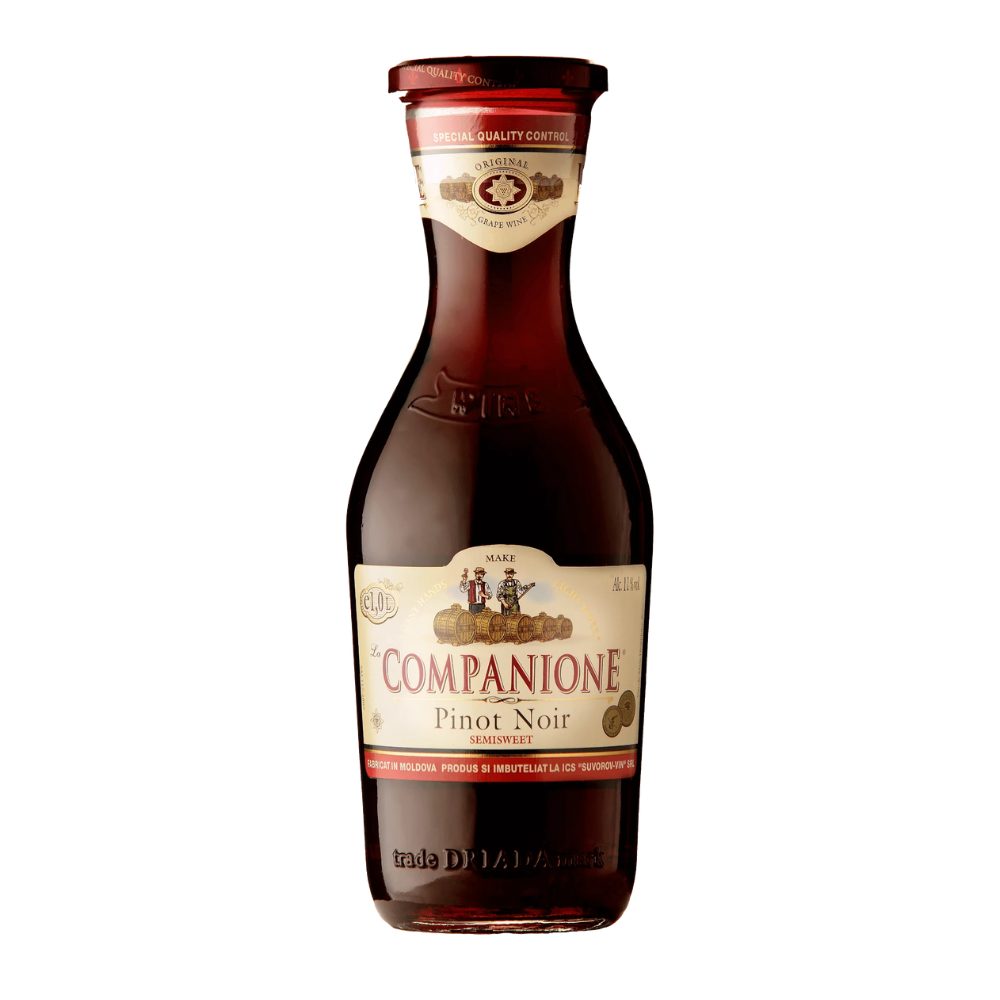 Wino Companione Pinot Noir 12% czerwone półsłodkie 1000 ml