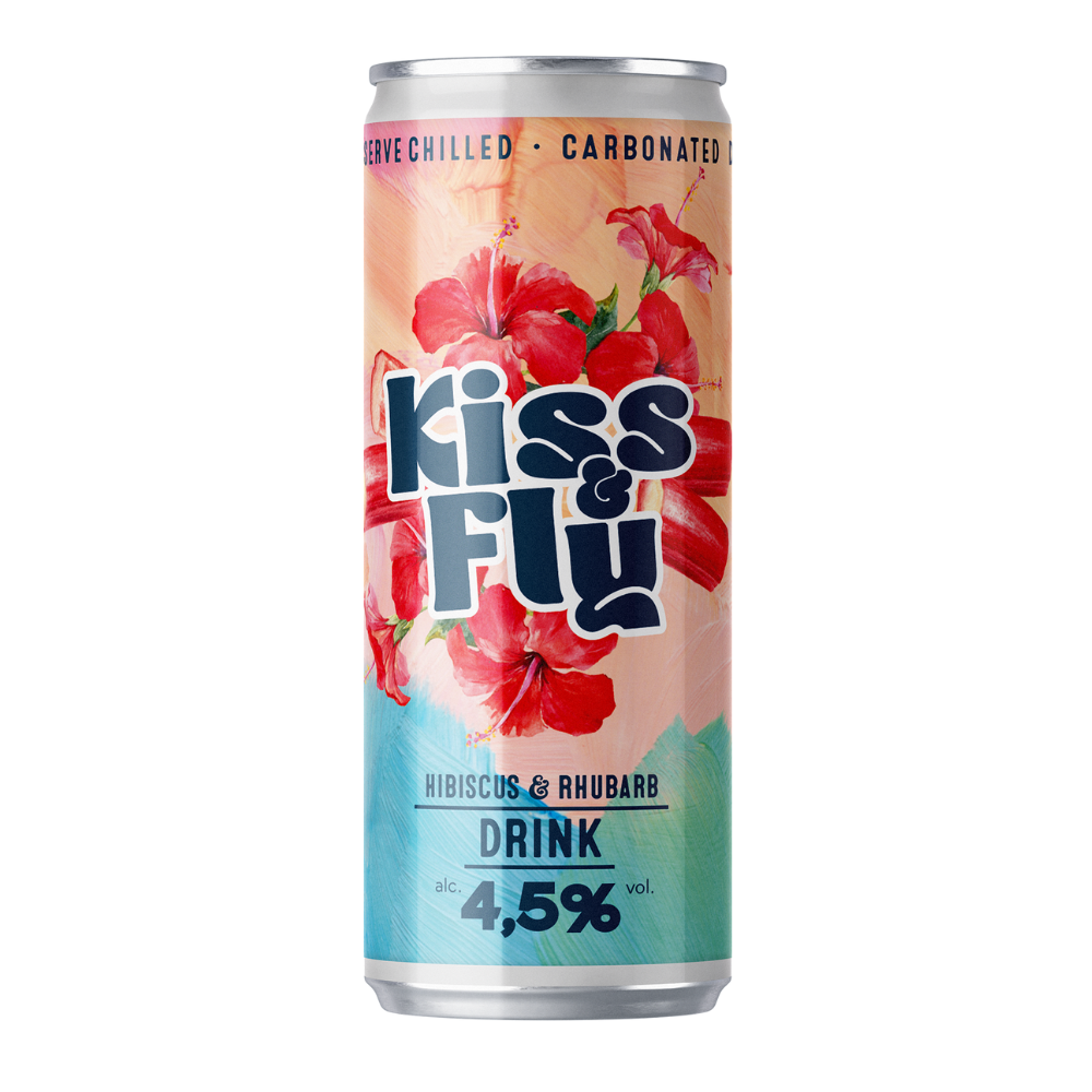 Drink Kiss & Fly Hibiscus & Rhubarb 4,5% 330 ml