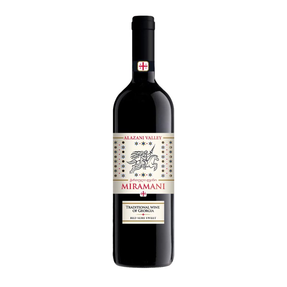 Wino Miramani Alazani Valley 11% czerwone półsłodkie 750 ml