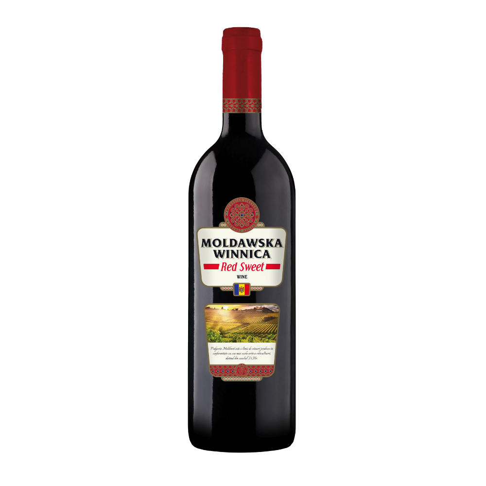 Wino Mołdawska Winnica Red Sweet 12,5% czerwone słodkie 750 ml