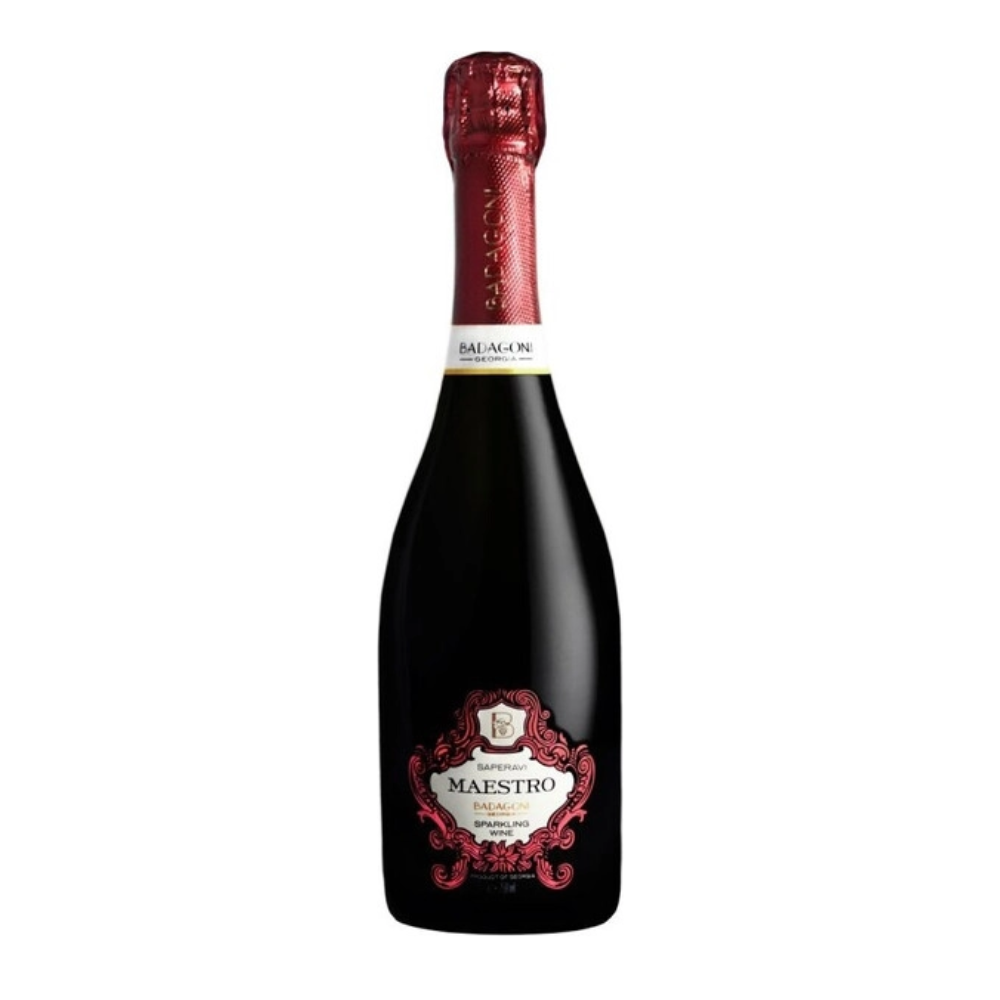 Wino Badagoni Maestro Saperavi Sparkling 11% czerwone półsłodkie 750 ml