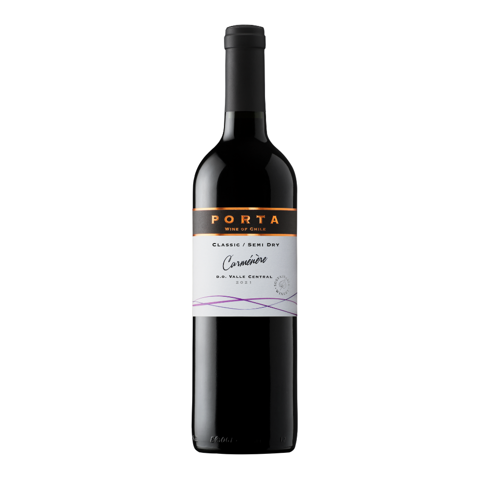 Wino Porta Classic Carmenere Semi Dry 13% czerwone półwytrawne 750 ml