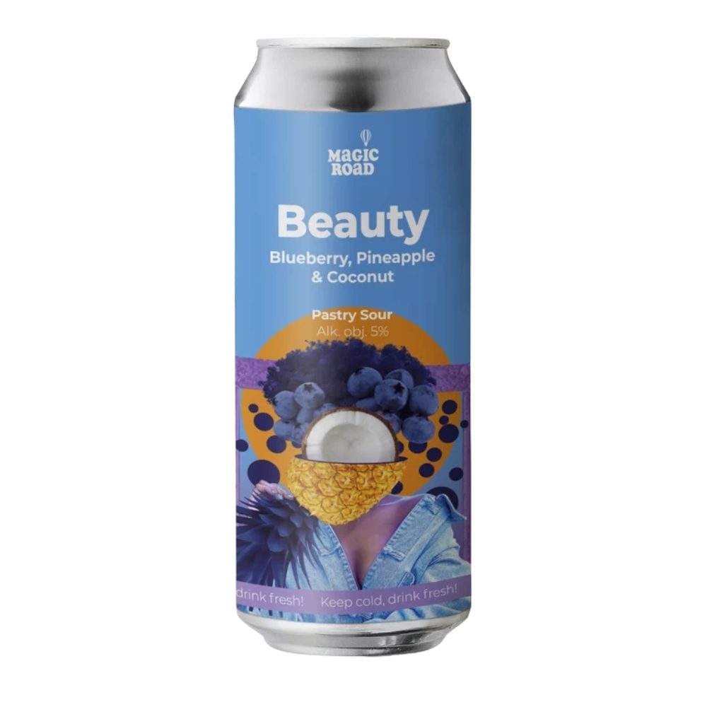 Piwo Magic Road Beauty Blueberry, Pineapple & Coconut 5% 500 ml puszka