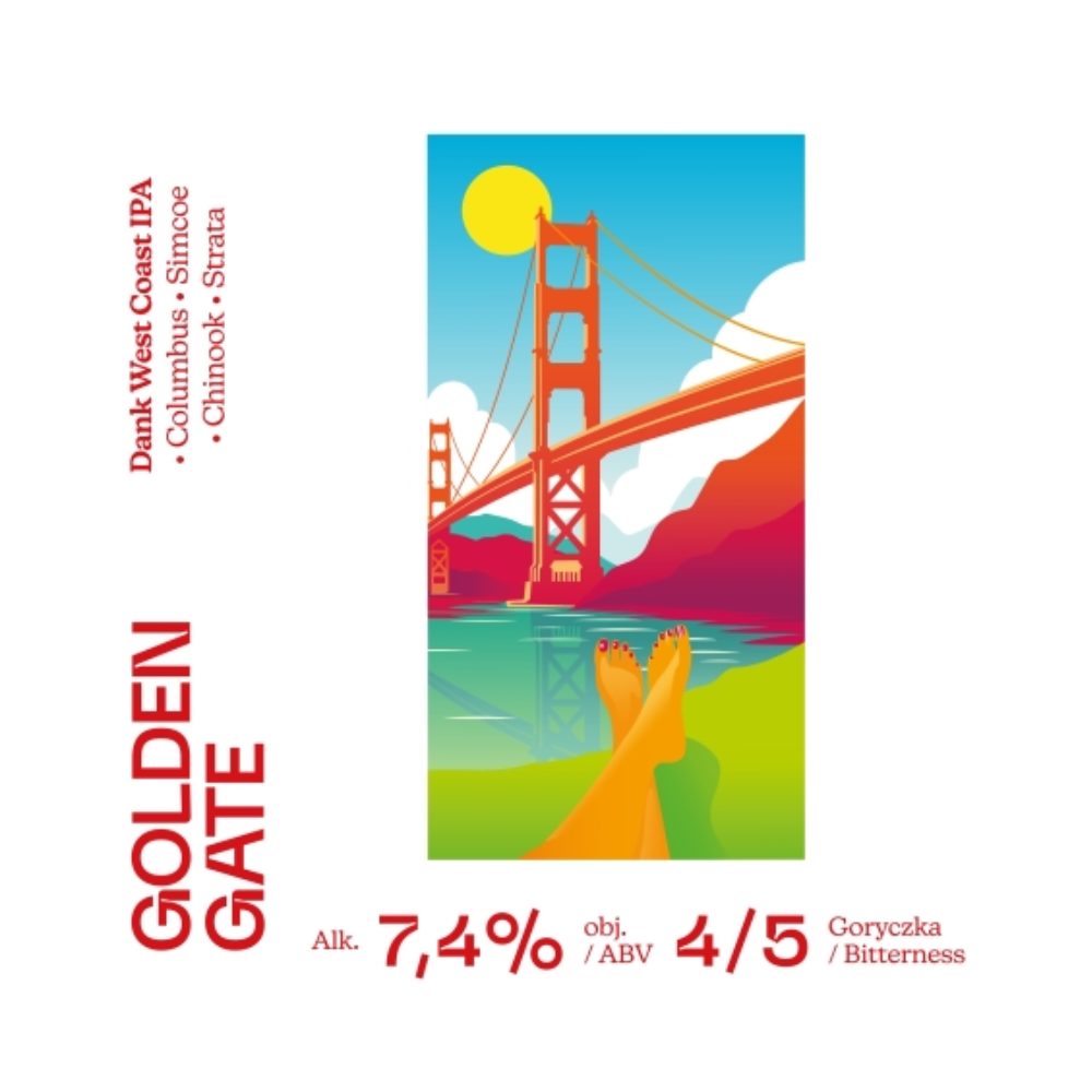 Piwo Browar Cztery Ściany Golden Gate  7,4% 500 ml puszka