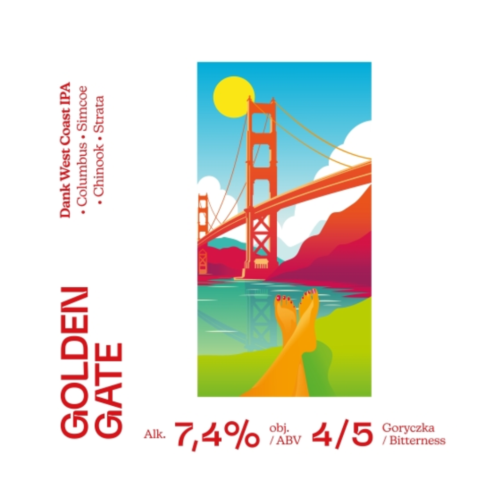 Piwo Browar Cztery Ściany Golden Gate  7,4% 500 ml puszka