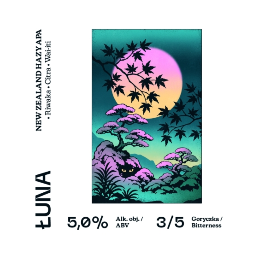 Piwo Cztery Ściany Łuna  New Zealand Hazy APA 5% 500 ml