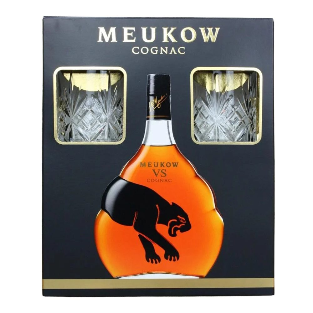 Koniak Meukow VS 40% 700 ml + 2 szklanki