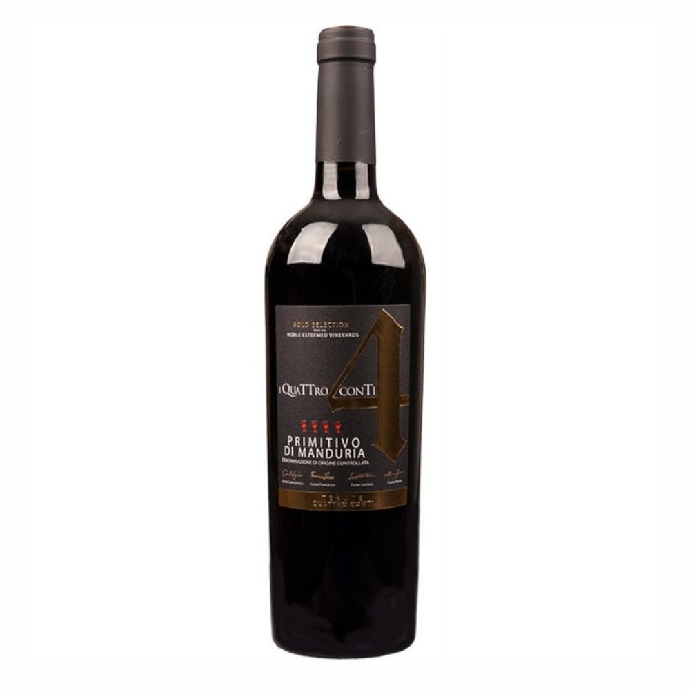 Wino Conti Zecca Quattro Conti Primitivo di Manduria 14,5% czerwone wytrawne 750 ml