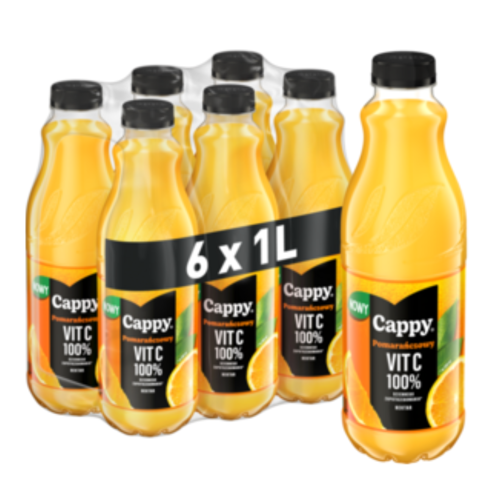 Sok Cappy Nektar Pomarańcza Vit C 6 x 1000 ml PET