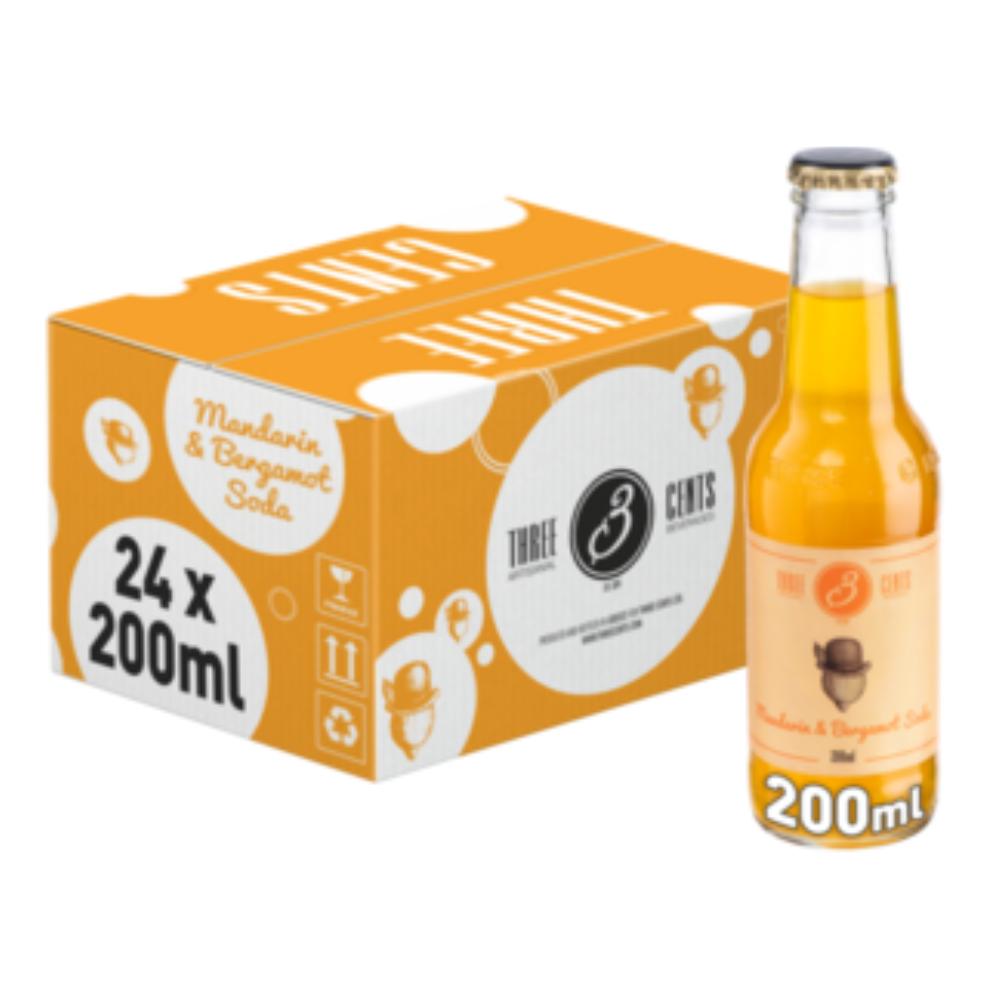 Napój Three Cents Mandarin & Bergamot Soda 24 x 200 ml