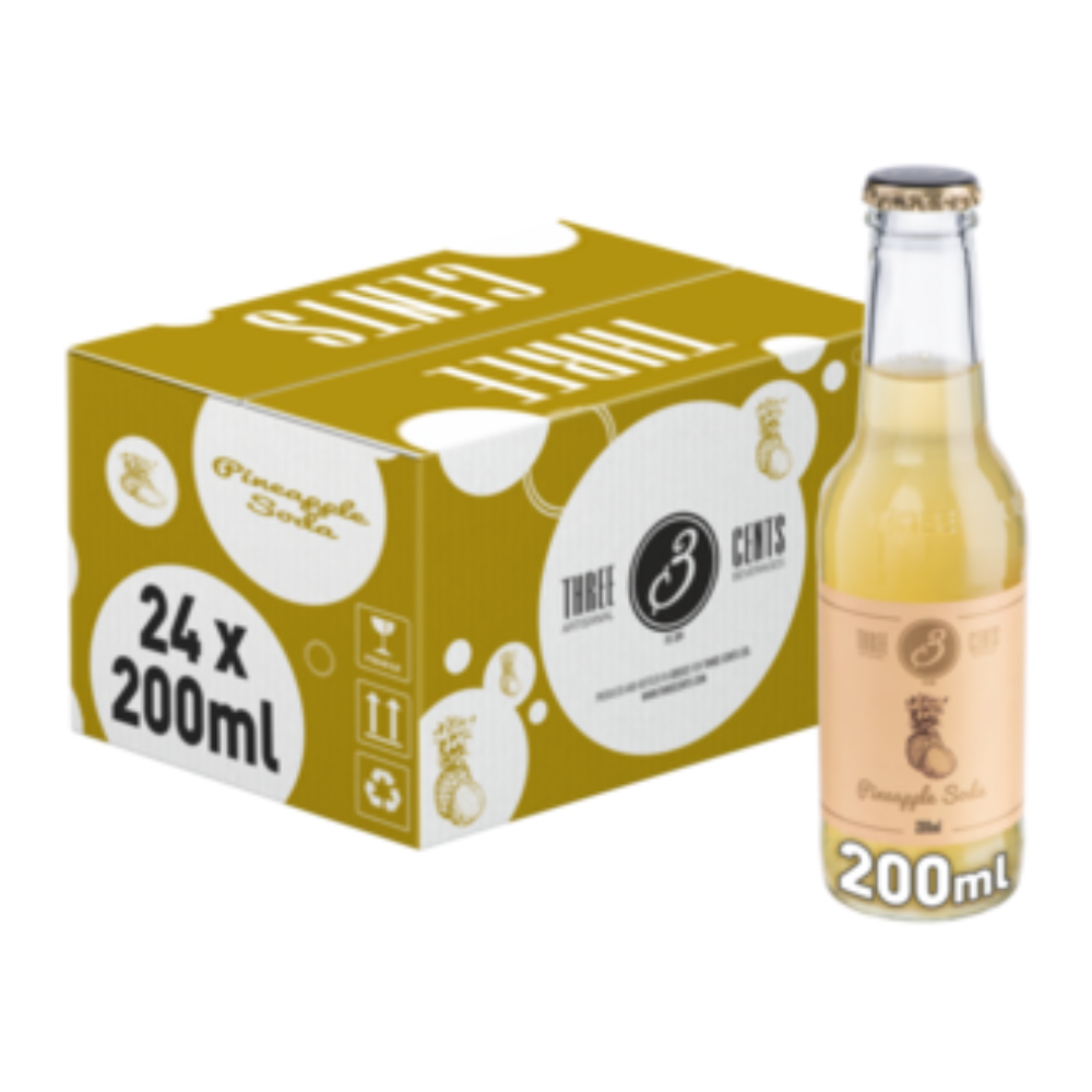 Napój Three Cents Pineapple Soda 24 x 200 ml