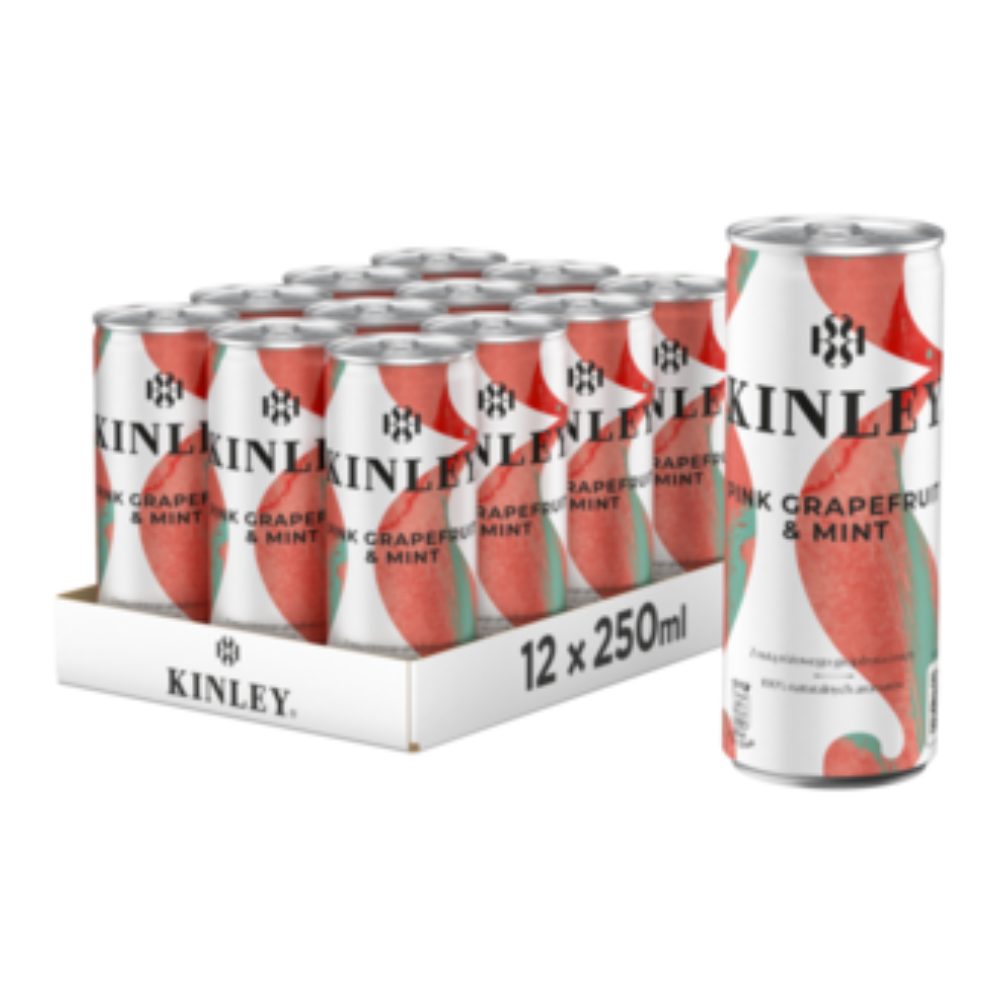 Napój Kinley Pink Grapefruit & Mint 12 x 250 ml puszka