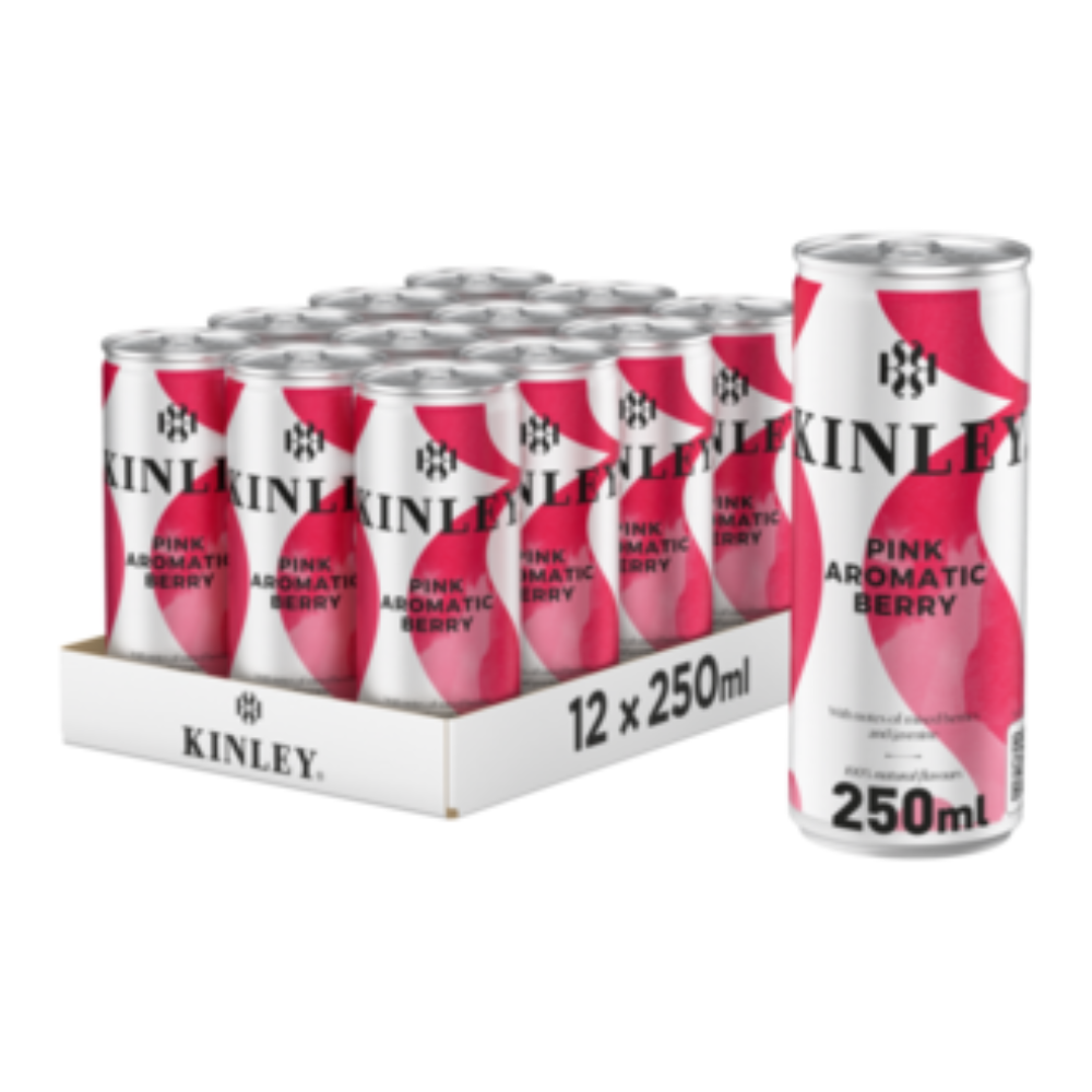 Napój Kinley Pink Aromatic Berry 12 x 250 ml puszka