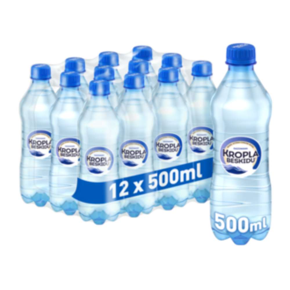 Woda Kropla Beskidu gazowana 12 x 500 ml PET