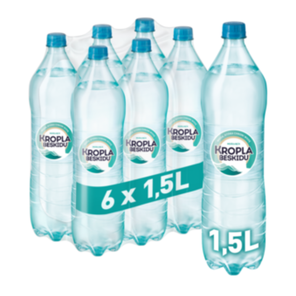 Woda Kropla Beskidu musująca 6 x 1500 ml