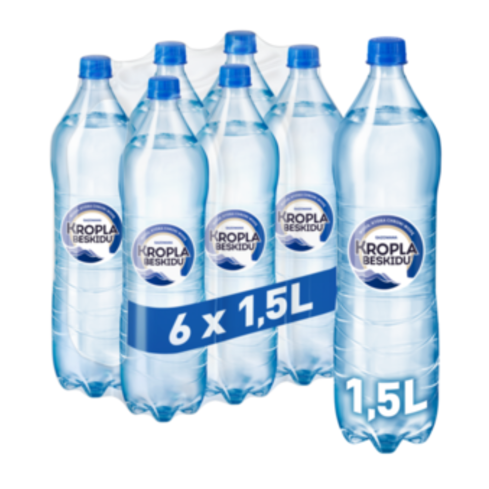 Woda Kropla Beskidu gazowana 6 x 1500 ml