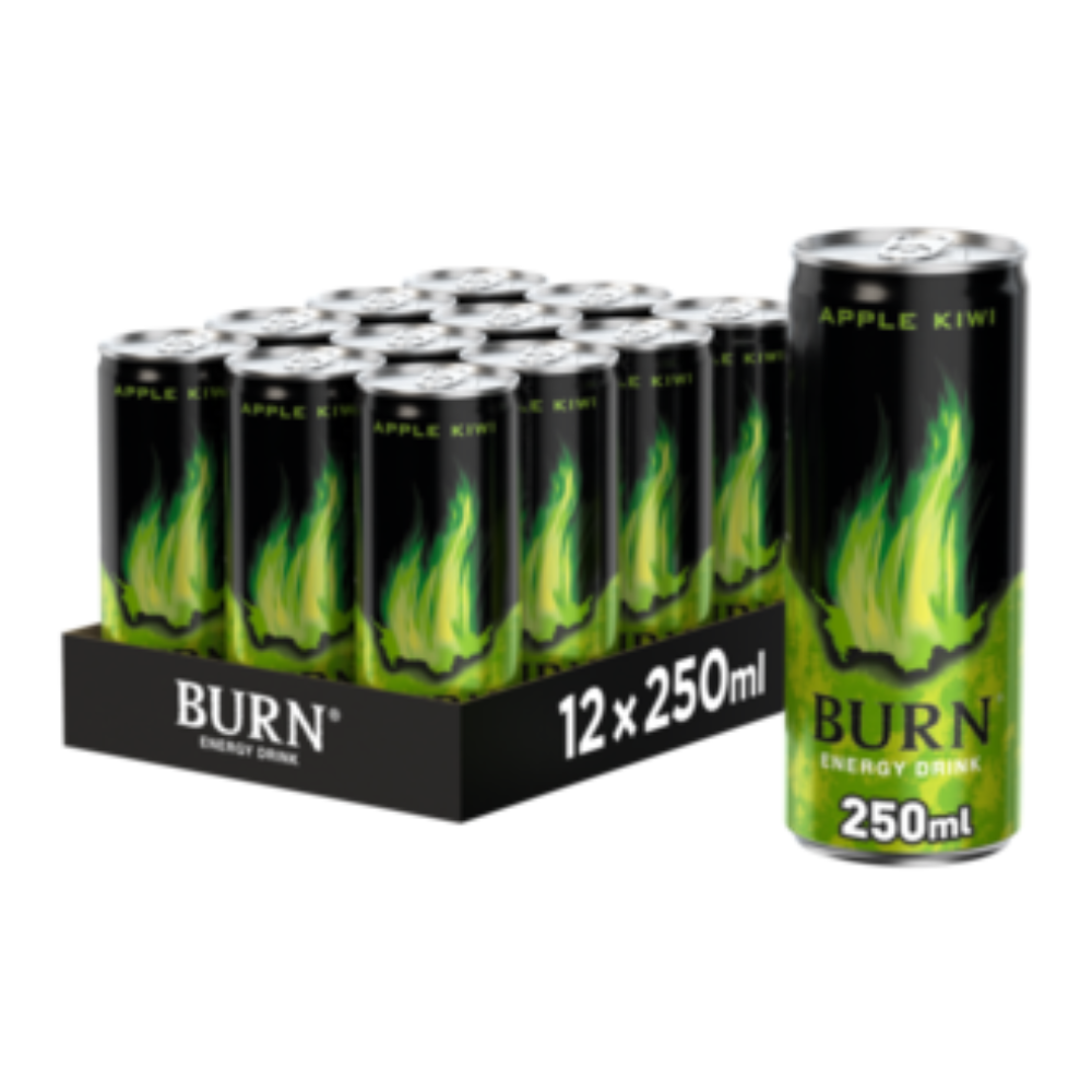 Energetyk Burn Apple Kiwi 12 x 250 ml puszka
