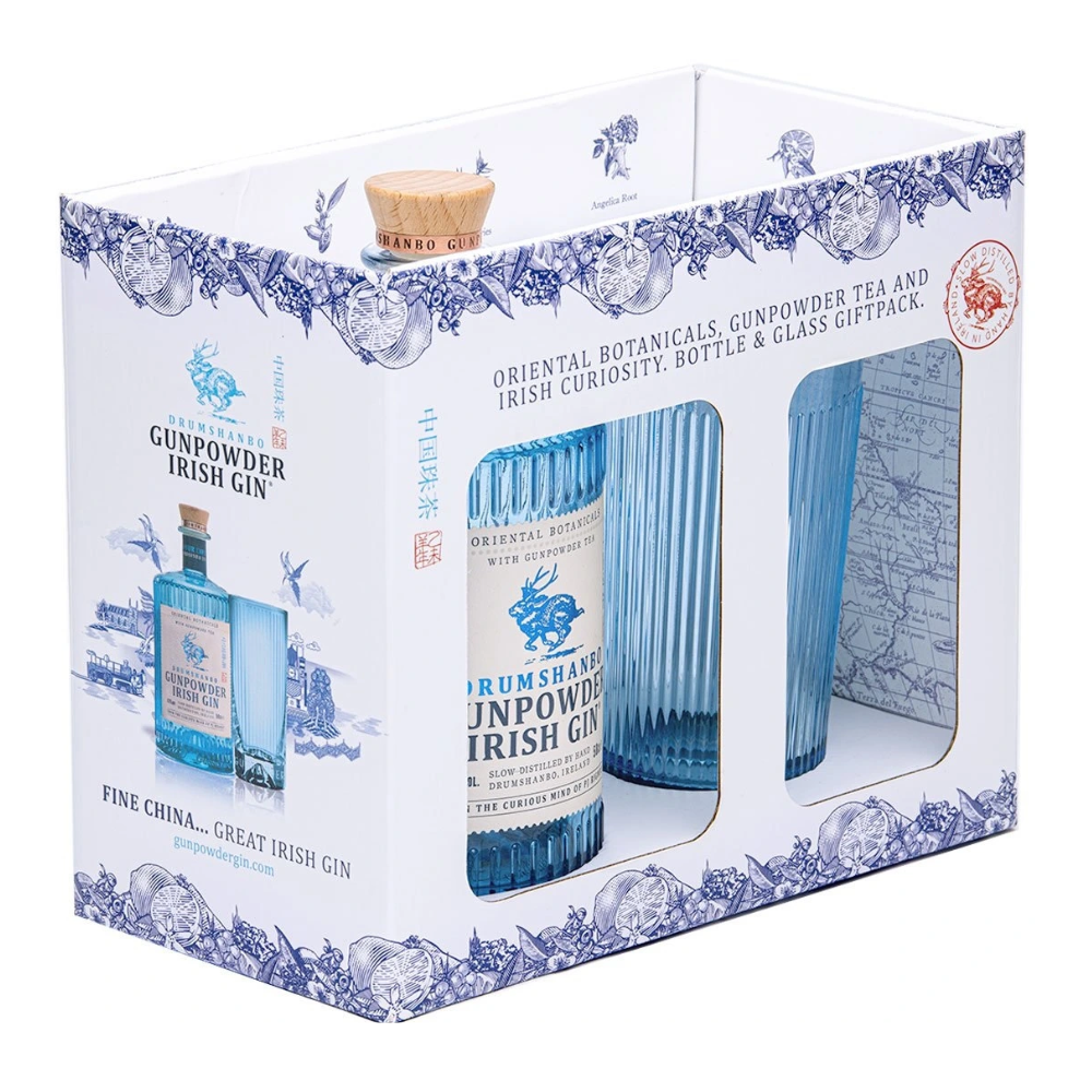 Gin Drumshanbo Gunpowder 43% 700 ml + szklanka