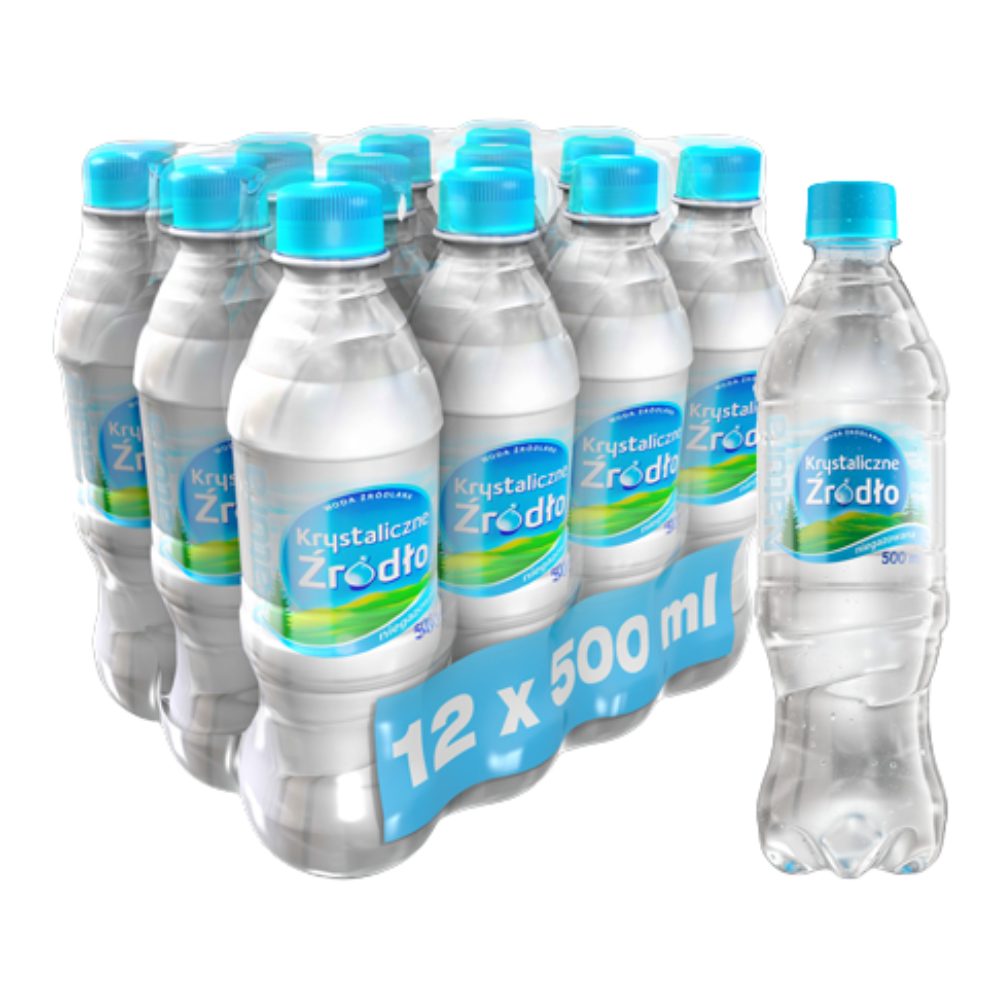 Woda Krystaliczne Źródło Niegazowana 12 x 500 ml PET