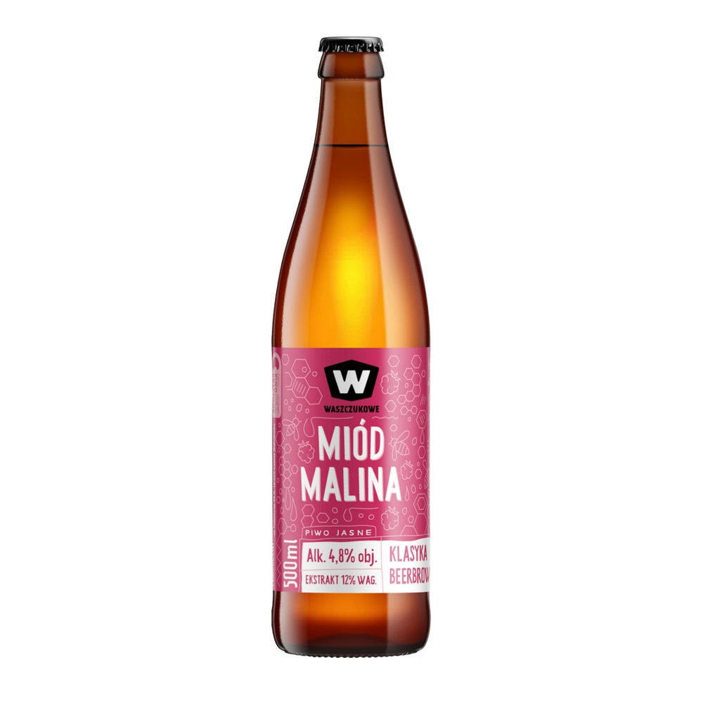 Piwo Waszczukowe Miód Malina 4,8% 500 ml