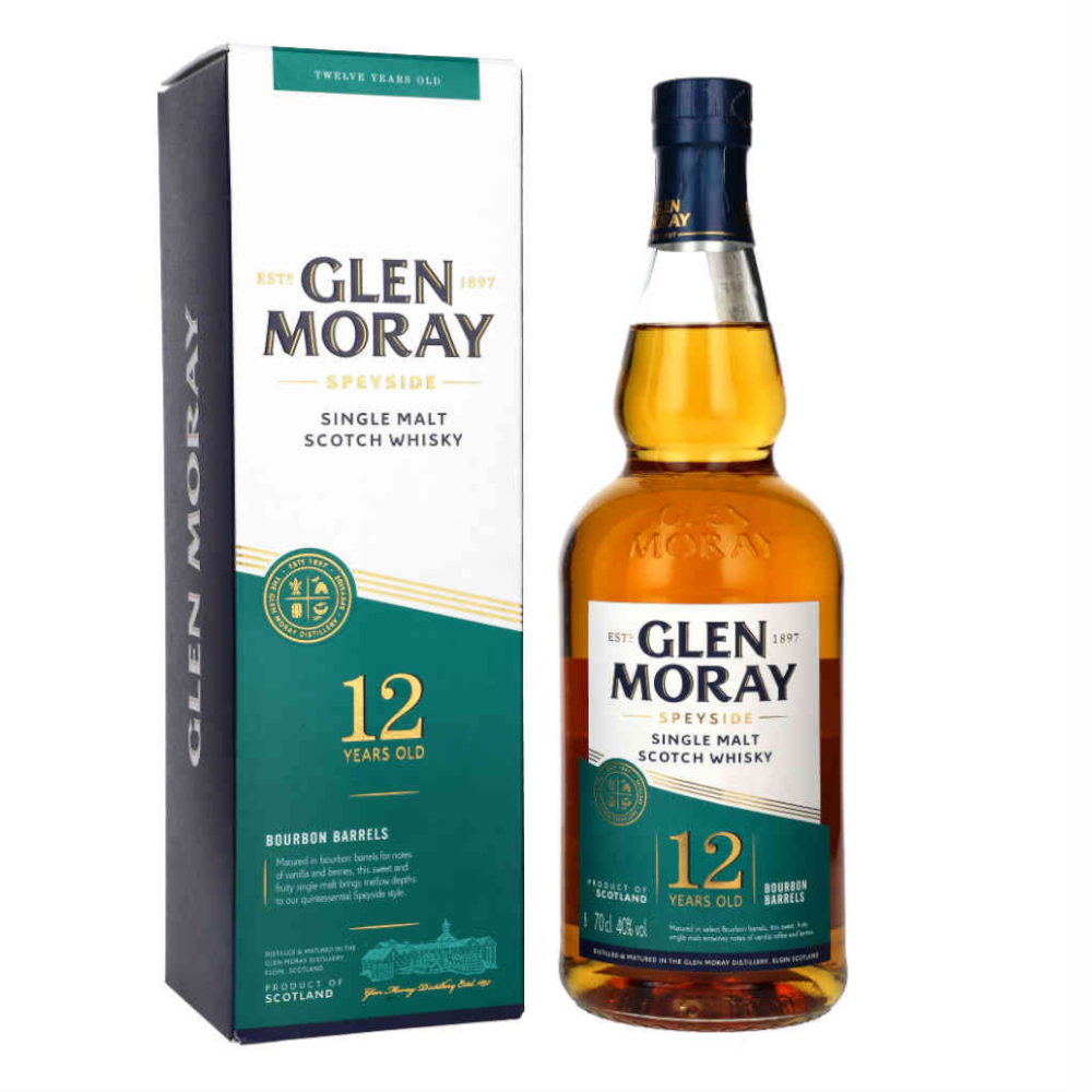 Whisky Glen Moray 12 YO 40% 700 ml kartonik