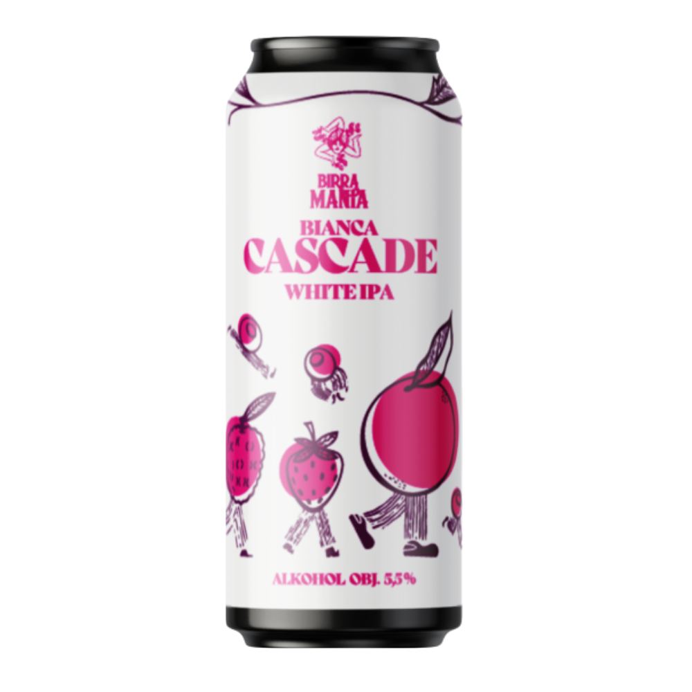 Piwo Birra Mania Bianca IPA Cascade White IPA5,5% 500 ml puszka