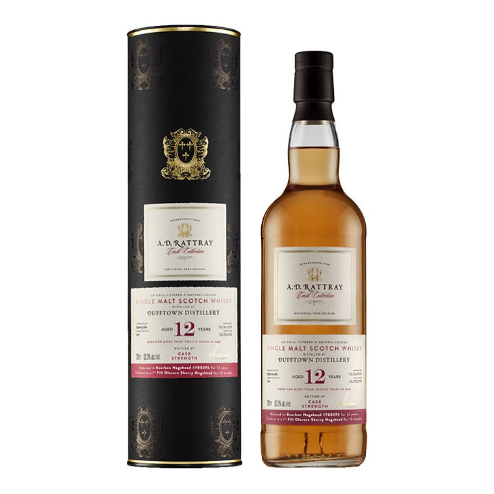 Whisky A.D.Rattray Dufftown 2009 #700295 12YO Cask Strength 52% 700 ml tuba