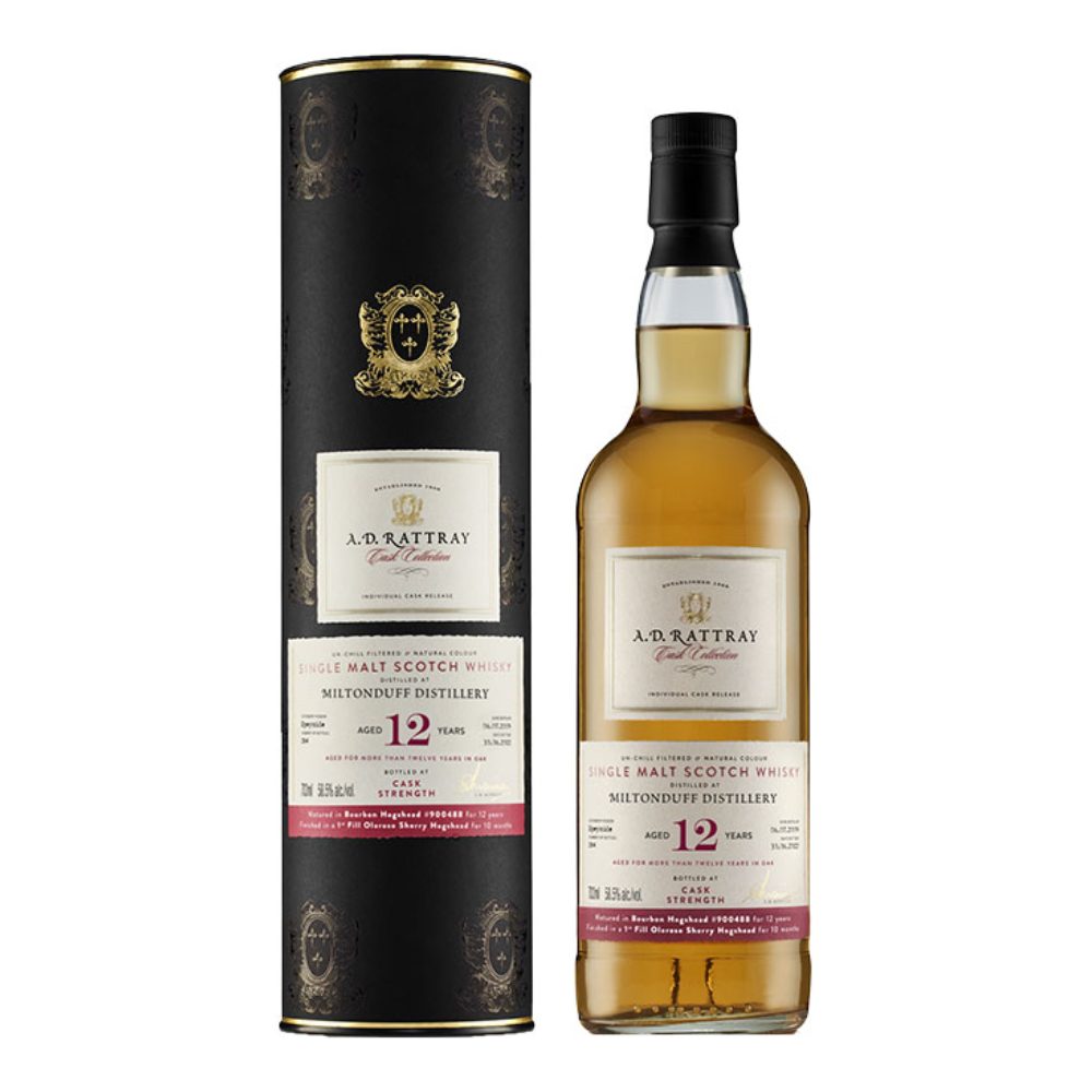 Whisky A.D.Rattray Miltonduff 2009 #900488 12YO Cask Strength 58% 700 ml tuba