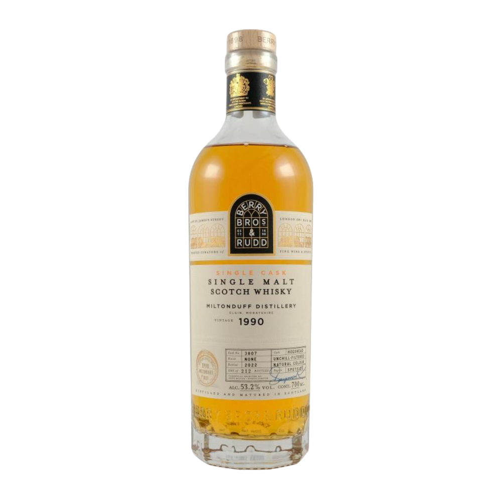 Whisky Berry Bros & Rudd Miltonduff 1990 #3807 53,2% 700 ml