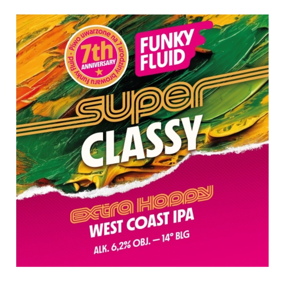 Funky Fluid Super Classy Extra Hoppy West Coast IPA 6,2% 30 l Petainer