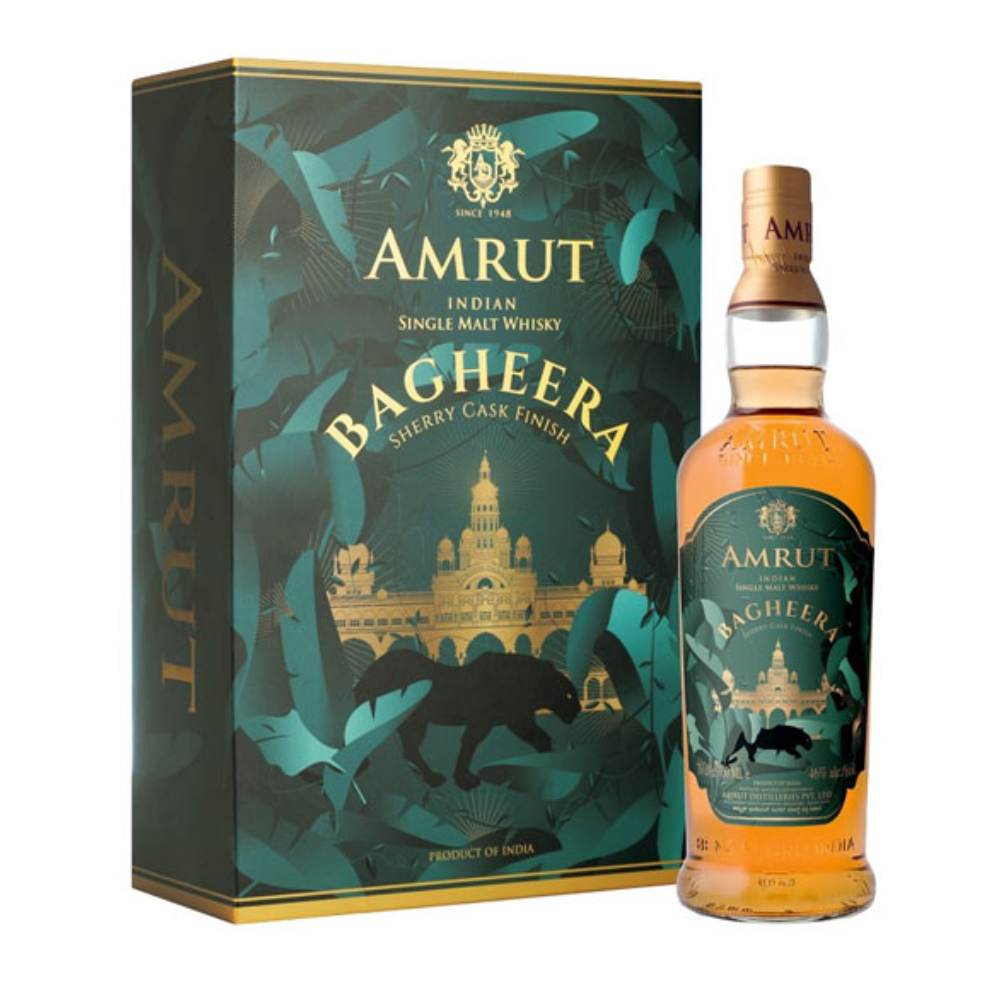 Whisky Amrut Bagheera 46% 700 ml + 2 szklanki